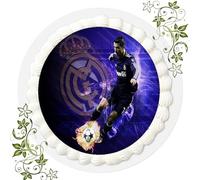 VSW Cake Picture for a Birthday Sugar Picture with Football Motif, Edible Photo for Cakes, Cake Image, Cake Topper, Diameter 20 cm, FONDANT Ronaldo Football No. 34