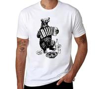 VSYNLOJN Misha The Accordion Player T-Shirt Man White XXL