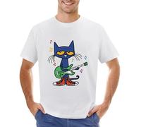 VSYNLOJN Pete The cat Rocking T-Shirt White M