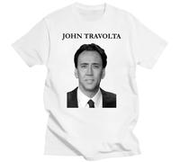 VSYNLOJN T Shirt Men Nicolas Cage Face Off White 3XL