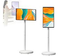 VsyPtyc 32 Inch Portable Smart TV, 1080P Touch Screen, Android 13, Movable Monitor on Wheels, 8MP Camera, 15000 mAh Battery, Versatile Rotatable Display 6+128GB