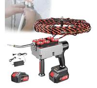 VsyPtyc Electrician's Cable Pipe Threading Device, Hidden Cable Electric Cable Pulling Tool, Fully Automatic Threading Machine, for Pipe Decoration Communication Cable 1Battery-30mline