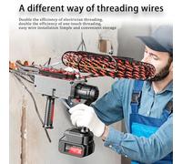 VsyPtyc Electrician's Cable Pipe Threading Device, Hidden Cable Electric Cable Pulling Tool, Fully Automatic Threading Machine, for Pipe Decoration Communication Cable 2Battery-30mline