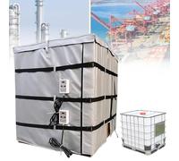 VsyPtyc IBC Tote Heating Jacket, 0~120°C/0~150°C Adjustable, Electric Oil Drums Warmer, Professional 275 Gal IBC Heater, Tank Heater Blanket Grey-275Gallon/1000L