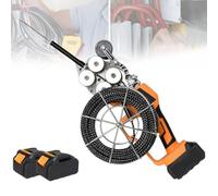 VsyPtyc Lithium Battery Threading Machine, Fully Automatic Threading Machine, Lithium Battery Stringing Wire Machine, for Pipe Decoration Communication Cable 2Battery-20mline