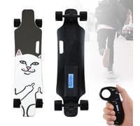 VsyPtyc Remote Controlled Electric Skateboard, Electric Commuting Longboard, 7 Layers Deck, 15 Miles Range 4 Speeds Adjustment, Suitable for Adults, Teenagers A