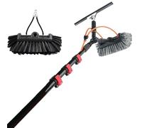 VsyPtyc Water Fed Pole Kit, Photovoltaic Panel Cleaning Tools, Glass Cleaning Brush Extension Pole, Kit with Soap Dispenser Telescopic, Outdoor Solar Panel Cleaning System Pole 29cm-5.4m/18ft