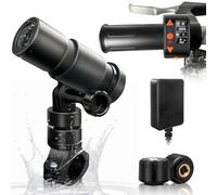 VSYSTO Bicycle Camera with OLED Display Wired Controller, Tire Pressure Sensors, GPS, WiFi HD 1080P 150° Wide Angle Lens Waterpoof Motorcycle Bike Dash Camera Temperature Calorie Display (Black-1080P)
