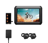 VSYSTO Bicycle Rear View Camera, Bluetooth Phone Mode, Waterproof 4 Inch Screen HD 1080P Front and Rear View Bike Dash Camera Bike Mirror, GPS, Temperature Display, G-sensor, Loop Recoring (Black-F3K)