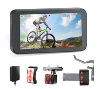 VSYSTO Bicycle Rear View Camera, WiFi GPS 4.5" Screen 1080P Infrared Night Vision Bike Mirror, Auto Power on/off, Mileage and Calorie Display, Shutdown Reminder, G-sensor, Video and Audio Recording
