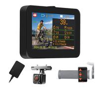 VSYSTO Bike Mirror, Bike Rear View Camera with 4.3’ HD Monitor, Dashcam Bike, Night Vision, Recording of Mileage, Speed, Calories for Mountain Bike, Road Bike and Electric Bike