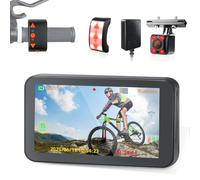 VSYSTO Bike Mirror, WiFi Bicycle Rear View Camera with Sunshade, Auto Power on/Off, 4.5'' HD 1080P Monitor with Infrared Night Vision Lens, GPS, Multifunctional Wired Controller, Calories Display
