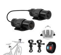 VSYSTO HD 1080P Motorcycle Bicycle Helmet Cameras, Outdoor Portable WiFi Front and Rear Camera Night Vision Waterproof Action Cam DVR, Loop Recording, G-Sensor (Black-D5M)