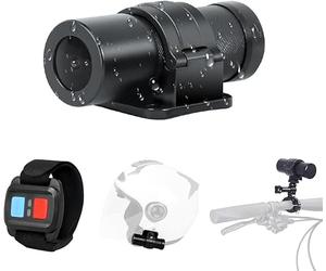 VSYSTO Helmet Camera for Bicycle Motorcycle, Remote Control, WiFi HD 1080P 150° Wide Angle Starlight Night Vision Portable Waterproof Action Camera Bike Dash Cam, G-Sensor, Take Pictures