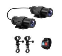 VSYSTO Helmet Cameras with Dual Cameras for Bike Motorcycle, WiFi HD 1080P Front and Rear Camera, Portable Starlight Night Vision Waterproof Action Camera Helmet Dash Cam, Loop Recording, G-Sensor