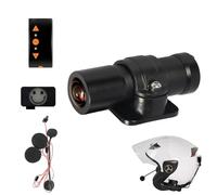 VSYSTO Motorcycle Bike Helmet Camera, WiFi 2K 170° Super Wide Angle Lens Helmet Dash Camera, Smile Face Spectral Light, Remote Control, Waterproof, Night Vision, G-Sensor, Loop Recording