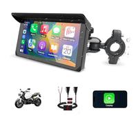 VSYSTO Motorcycle Carplay Screen, Wireless CarPlay 5 Inch HD Touchscreen, Waterproof Motorbike Screen with Dual Bluetooth, GPS Navigation, Voice Assistant