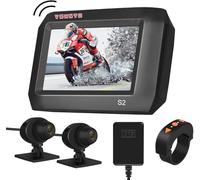 VSYSTO Motorcycle Dash Cam, 130° Wide Angle Motorcycle Camera Front and Rear 1080P, 3'' Screen Waterproof Bike Dash Cam with WiFi, Night Vision, GPS, 24H Parking Monitor, G-Sensor