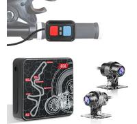 VSYSTO Motorcycle Dash Cam Bike Camera, 130° Wide Angle Front and Rear 1080P Action Camera Waterproof Bicycle Camera with WiFi, Night Vision, G-Sensor, Parking Monitor, Fault Reminder(Grey)