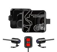 VSYSTO Motorcycle Dash Cam Bike Camera, 130° Wide Angle Motorbike Dash Cam Front and Rear HD 1080P, WiFi Sport Camera Waterproof DVR with Starlight Night Vision, Loop Recording, G-Sensor, WDR