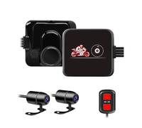 VSYSTO Motorcycle Dash Cam Front and Rear 1080P, 130° Wide Angle Motorcycle Camera Waterproof Action Camera with WiFi, Starlight Night Vision, G-Sensor, Loop Recording, WDR