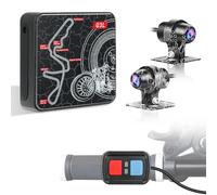 VSYSTO Motorcycle Dash Camera, 5G WiFi, Parking Monitoring, Full Body Waterproof With Metal Housing, Motor Wired Controller, HD 1080P Dual Cameras, 130° Wide Angle Starlight Night Vision Lens(Q3LPRO)