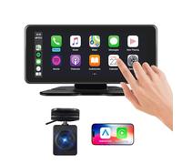 VSYSTO Portable Car Stereo, Support Carplay and Android Auto, 6.86" Car Carplay Touchscreen WiFi Truck Dash Cam with 2K Camera for Semi Trailer Van Tractor RV, GPS Navigation, Two Mounting Brackets