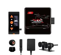 VSYSTO Wi-Fi Motorcycle Dash Cam, 150° Wide Angle Motorbike Camera Front and Rear 1080P, Waterproof, GPS, Starlight Night Vision, OLED, G-Sensor, TPMS, 24H Parking Monitor, Supports 256GB Max
