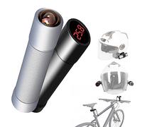VSYSTO WiFi 4K Bicycle Camera with Temperature Display, Waterproof WDR 170 Degree Wide Angle Motorcycle Bike Helmet Dash Cam Action Camera, Loop Recording, G-sensor