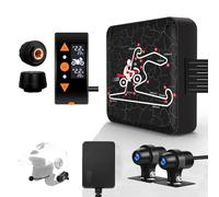 VSYSTO WiFi Motorcycle Dash Camera, OLED Display Wired Controller, Bluetooth Helmet Headset, Tire Pressure Sensors, Parking Monitoring, GPS 1080P SONYIMX307 150° Wide Angle Front and Rear Camera (Q6U)