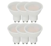 VT-205 4.5W GU10 Smooth Plastic Spotlight with Samsung CHIP COLORCODE:3000K 110'D | Warm White | 35W Equivalent Halogen Replacement | Energy Saving LED Bulbs | 400 Lumens | LED Bulbs | Pack of 6