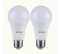 VT-2099 8.5W A60 Thermal Plastic Bulbs COLORCODE:4000K E27 | Day White | Standard Holder | Non Dimmable & Energy-Saving | 60W Equivalent | Thermoplastic Body | Screw Bulb | Frosted Bulb | Pack of 2