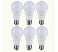VT-2099 8.5W A60 Thermal Plastic Bulbs COLORCODE:4000K E27 | Day White | Standard Holder | Non Dimmable & Energy-Saving | 60W Equivalent | Thermoplastic Body | Screw Bulb | Frosted Bulb | Pack of 6