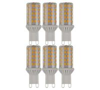 VT-2175D 4.5W LED Plastic Spotlight COLORCODE:6500K G9 DIMMABLE | SMD-Samsung Chip | White | 40W Equivalent Halogen Replacement | Energy Saving LED Bulbs | 450 Lumens | Pack of 6