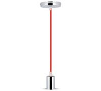 Vt-7338 Chrome Metal Cup Pendant Light-Red