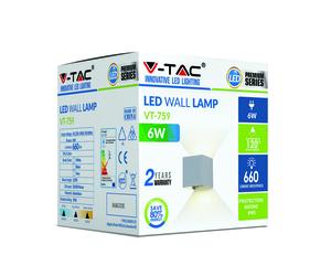 VT-759 5W- DIRECTIONAL WALL LAMP WITH BRIDGELUX CHIP 3000K, GREY, SQUARE