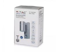Vt-7621Pir Gu10 Wall Fitting With Sensor,stainless Steel Body-1 Way Ip44