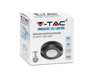 Vt-8091 Ceiling Sensor-Black Body, 360 Degrees, Surface (6607)