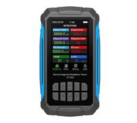 VT-ER3 5-in-1 EMF Meter with Type-C Charging - 2000mAh Battery - Detects RF/Electric/Magnetic Fields | Temp & Humidity | Sound Alarm for Home Office Industrial Use | Black(Black)