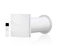 VT100 Single Room Heat recovery Ventilator Reversible,5W EC Motor With Ceramic Filter Cartridge and Remote Control, for Home Wall Mount Exhaust Fan