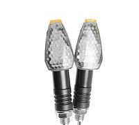 VTAIEX Motorcycle light 2PCS/4PCS M10 Universal Motorcycle Turn Signal Light 12v Amber Flasher Indicator Blinker Rear Lights Lamp Motorbike Accessories(1 pair black)