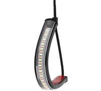 VTAIEX Motorcycle light Motorbike Flasher Ring Fork Strip Lamp Flashing Blinker Universal 12V Motorcycle Turn Signal Light&DRL Amber White(Black- Silver)