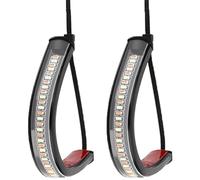 VTAIEX Motorcycle light Motorbike Flasher Ring Fork Strip Lamp Flashing Blinker Universal 12V Motorcycle Turn Signal Light&DRL Amber White(2pcs)