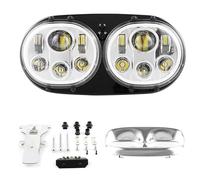 VTAIEX Motorcycle Part For Harley Road Glide FLTR 2007 2008 2009 Motorcycle Black Headlight Head Lamp Assembly(Chrome)