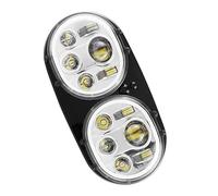 VTAIEX Motorcycle Part Motorcycle Front Headlight Headlamp Head Lights Assembly For Harley Road Glide For Custom FLTRX 2010 2011 2012 2013(Chrome)