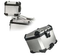 VTAIEX Motorcycle Storage Box for BMW R1200GS LC ADV 2014-2021 2020 2019 2018 2017 2016 Motorcycle Aluminum Alloy Side Luggage Pannier Case Storage Trunk Suitcase Toolbox Accessories(Top Case Silver)