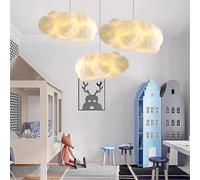VTAMng Cartoon cloud chandelier E27 children's room creative Pendant Light height adjustable restaurant lamp cotton cloud lamp lighting suitable for baby room kindergarten study hotel decoration(50cm)