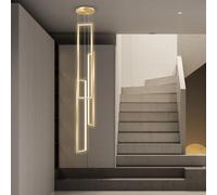 VTAMng Chandelier Modern LED Stair Light Indoor Decorative Pendant Light Aluminum Square Hanging Lighting Dimmable With Remote Control Villa Hotel Lamp Suitable for Living Room Dining Room Exhibition