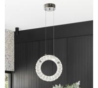 VTAMng Kitchen Island Pendant Light LED Modern Crystal Ceiling Lamp Round Crystal Bedside Lamp Dressing Table Chandelier Height Adjustable Suitable for Bedroom Living Room Bathroom Dining Room Corrido