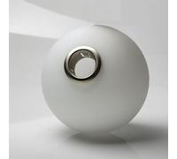 VTAMng Lighting Replacement Glass Lampshade 8cm Milky White Glass Dome Cover Round Globe Fitter for G9 Bulb Replacement